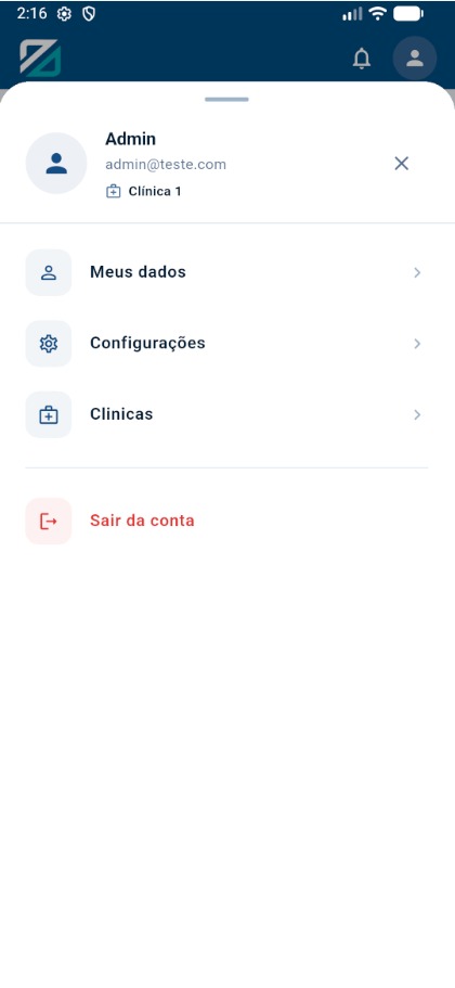 App Paciente - Perfil do Paciente